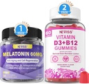 NEVISS Melatonin, Vitamin D3 + Vitamin B12 Gummies