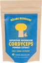 Poudre extraite de Cordyceps par Malama, Poudre de Champignon Cordyceps, Superfood Adaptogène, soutient l'énergie, l'endurance et l'humeur, 100 portions