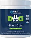 Life Extension Dog Skin & Coat - Dog Food Supplement for Healthy Skin and Coat – Omega-3 Fish Oil for Dogs, Salmon Flavor, No Artificial Colors or Flavors - 90 Soft Chews
