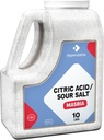 Acide citrique à charge - 10 lb de jug en vrac - 100% de sel acide pur, sans allergène, sans OGM, casher - idéal pour la fabrication de fromage, cocktails, nettoyage, bombes de bain, et plus