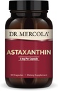 Dr Mercola Astaxanthine organique - 4 mg Astaxanthine - Support puissant antioxydant - Extrait de microalgues organiques - Non-OGM, sans gluten et sans soja - 90 capsules (90 portions)