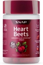 Snap Supplements Heart Beets Capsules with CoQ10, Cardiovascular Support Supplement for Men & Women, Superfood Made with 5X More Beets, Heart Health, Circulation & Cholesterol Support, 60 Capsules