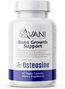 Avani Health – Soutien à la croissance des os d'ostéosine - Augmentation des niveaux de calcium et de la force des os - Absorption accrue avec BioPerine et AstraGin - Supplément osseux sans gluten - 30 capsules véganes