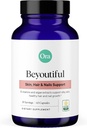 Ora Organic Hair, Skin, and Nails Support- BeYouTiful - Supplément beauté avec des vitamines B et des extraits d'algues pour les cheveux et la peau sains - 60 Capsules Vegan