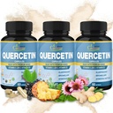 Bio Cadane 3 Packs 60 Capsules Quercetin Extract Capsules - Support Système immunitaire - Combiné avec Elderberry, Bromelain, Ginger, Echinacea et plus - Approvisionnement de 3 mois
