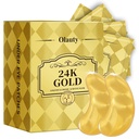 30 Paires Masque Oeil Or 24K, Patchs pour Yeux Puffy et Cercles Noirs, Patchs sous Oeil Skincare, pour Femmes Hommes