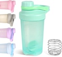 D.Y.A 16oz shaker bouteille, fuite de la preuve de sport tasses de shaker pour les shakes protéiques, bouteille de shaker pour pré entraînement et voyage à aller, BPA gratuit et facile propre bouteille de shaker protéinique, vert