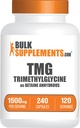 BulkSupplements.com Capsules TMG - Triméthylglycine sous forme de bêtaine anhydre, Supplément TMG - Sans gluten, 2 capsules par portion (1500mg), 240 Nombre (paquet de 1)