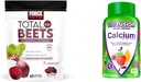 Force Factor Total Beets Chews for Heart Health with vitafusion Calcium Gummies for Bone & Teeth Support, 60 & 100 Count