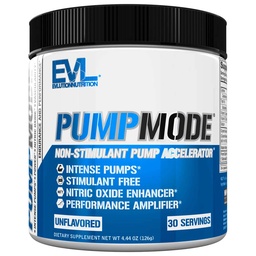 EVL PumpMode supplément à l'oxyde nitrique - Poudre de pré-entraînement de pompe à oxyde nitrique avec du glycérol et de la bêtaine pour la récupération musculaire Croissance et Endurance - Stim boisson de pré-entraînement gratuite (non aromatisée)