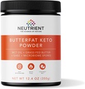 Neutrient Keto MCT Oil Powder | with Coconut Sourced MCT Oil & Ghee with Grass Fed Butter | Delicious Morning Keto Coffee Creamer for Ketosis Support | Fuel for Body & Brain