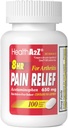 HealthA2Z® Pain Relief Extended Release | Acetaminophen 650mg | 8 Hours | Arthiritis Pain | Pain Reliever - Fever Reducer | Contains no Aspirin (100 Count)