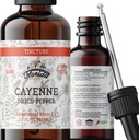 Extrait de teinture de Cayenne, Cayenne biologique (Capsicum annuum) Poivre séché - Glycérine végétale - Non-OGM - 2 oz