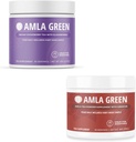 Amla Powder & Green Tea Superfood Supplement, antioxydant, fabriqué avec des baies âgées (90 portions) et Hibiscus (30 portions), biologique, végétalien