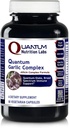 Quantum Nutrition Labs Quantum Garlic Complex - Suppléments d'allicine à l'ail, pilules d'ail, extrait d'allicine, extrait d'ail, capsules d'ail organiques, soutien immunitaire - 60 capsules végétariennes