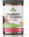 Cranberry Bladder & UTI Chews for Dogs - D-Mannose + Vitamine C for Urinary Tract Support - D'incontinence pour chien & supplément de contrôle de la vésicule