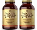 Solgar Calcium Magnesium Citrate, 250 Tablets (Pack of 2) - Supports Healthy Bones & Teeth - Musculoskeletal & Nervous System Support - Highly Absorbable - Non-GMO and Vegan - 100 Total Servings