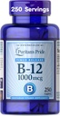 Puritan's Pride Vitamine B-12 1000Mcg Timed Release Caplets Supplément diététique pour le soutien du métabolisme énergétique