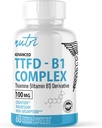 Nature's Fusions TTFD Thiamine B1 Supplement - 100mg 60 Servings - with 8mg Magnesium - No Toxic Fillers - TTFD Thiamine Tetrahydrofurfuryl Disulfide - Third Party Lab Tested - Nutri Supplements