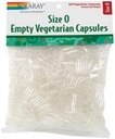 SOLARAY Empty Vegetarian Capsules, Size 0 | 500 Count