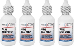 GeriCare Saline Nasal Spray 1.5 FL OZ Moisturizing Sodium Chloride 0.65% (Pack of 4)