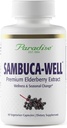 Paradise Herbs Sambuca-Well, Sambucas Nigra, European Elderberry 50:1 Extract, Super Potent, Ultra Pure, Vegan, Non GMO, Gluten Free, 60 Vegetarian Capsules