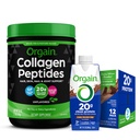 Orgain Grass Fed Hydrolyzed Collagen Peptides Protein Powder - Paleo & Keto Friendly, Amino Acid Supplement, Pasture Raised & Grass Fed Clean Protein Shake, Creamy Chocolate Fudge - Meal Replacement