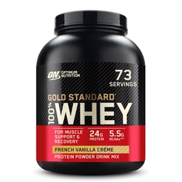 Optimum Nutrition Or Standard 100% Whey Protéines Poudre, Crème Vanille Française, 5 livres (Packaging May Vary)