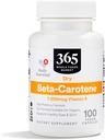 365 by Whole Foods Market, High-Potency Beta-Carotene, 7500mcg Vitamin A, 100 Vegan Capsules
