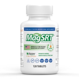 Jigsaw Health MagSRT | Magnesium Supplement with Vitamin B6, Folate & B12 | 120 Tablets | 30 Servings
