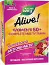 Nature's Way Alive! Women's 50+ Complete Multivitamins, Supports Healthy Heart, Brain, Bones*, Superfood Antioxidants(1), B-Vitamins, Gluten Free, 50 Tablets (Packaging May Vary)