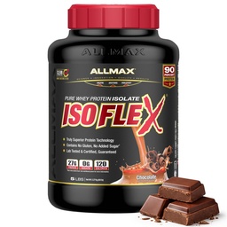 ALLMAX ISOFLEX Pure Whey Isolate Protein Powder - Gluten Free, Low Lactose, Sugar-Free - High-Protein, Clean, Keto-Friendly for Pre Post Workout Supplement for Women and Men | Chocolate, 5lb