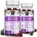(2 Pack) Glucosamine Chondritine Gommies, supplément de soutien conjoint extra-fort avec MSM & Elderberry pour la mobilité et la flexibilité, antioxydant pour les hommes et les femmes, 120 Gommies