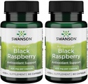 Swanson Black Raspberry - Herbal Supplement Promoting Overall Wellness Support - Natural Source of Flavonoids & Vitamin C - (60 Capsules, 425mg Each) (2 Pack)