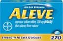 Capettes d'aleve, Naproxen Sodium 220 mg (NSAID), analgésique/réducteur de fièvre, 1er chirurgien orthopédique recommandé, 270 Compte
