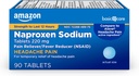 Amazon Basic Care Headache Pain Relief Naproxen Sodium Tablets 220 mg, Also Relieves Arthritis, Muscular Aches, Backache, Menstrual Cramps and Toothache, 90 Count
