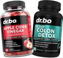 ACV Gummies & Colon Cleanser Detox - 1000MG Apple Cider Vinegar Gummies & 15 jours Colon Cleanse Detox pour la digestion et la santé Gut - Fast Natural Probiotique Laxative Pills pour Bowel Movement Suppléments