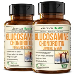Glucosamine Chondroïtine MSM – Supplément de soutien conjoint pour les femmes et les hommes avec le sulfate de glucosamine 1500 mg, Chondroïtine et MSM – pour le cartilage, la santé articulaire et la flexibilité – 2 packs