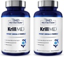 1MD Nutrition KrillMD - supplément d'huile de krill de l'Antarctique Oméga 3 avec l'astaxanthine, EPA, DHA, 2X plus efficace que l'huile de poisson