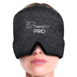 TheraICE Cap de soulagement de la migraine PRO, Cap de soulagement des maux de tête, Masque visage de glace, Cold Compresse Head Wrap pour le soulagement des maux de tête de tension, le stress et la gueule de bois, la technologie FocusZone fournit un refroidissement et une pression supplémentaires