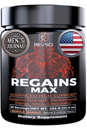 HGH Supplements for Men & Women, REVSCI Regains Max Amino Acids Supplement, Post Workout Recovery Powder, Anabolic Muscle Recovery & Muscle Builder for Men, HGH Human Growth Hormone Booster Supplement