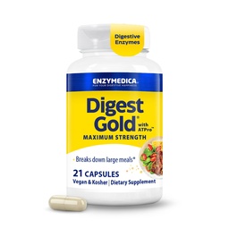 Enzymedica, Digest Gold + ATPro, Maximum Strength Digestive Enzymes, 21 Capsules (FFP)
