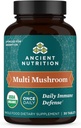 Complément de champignons pour la nutrition ancienne, Comprimé de soutien multi-musculaire biologique, supporte la réponse au stress, sans gluten, paléo et kéto, 30 comtes