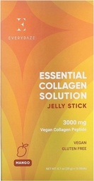 EVERYDAZE Solution de collagène essentiel Jelly Stick , Vegan Collagen Peptide , Mango , 10 Packs , Cheveux, peau, ongles, beauté, os , vitamines, minéraux, antioxydants pour les hommes et les femmes