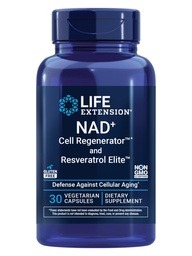 Life Extension NAD+ Cell Regenerator and Resveratrol Elite, 30 Capsules