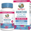 MaryRuth Organics Calm Magnesium Citrate Gummies | 2 Month Supply | Sugar Free | Magnesium Supplement for Adults | Stress Relief | Bone Health | Vegan | 60 Count