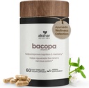 AKSHAR Ayurveda - Supplément Bacopa 500mg Brahmi, Système de rajeunissement, pilules Bacopa pour soutenir la fonction cognitive pour les adultes, Bacopa Monnieri sans cruauté végétalienne (60 comte)