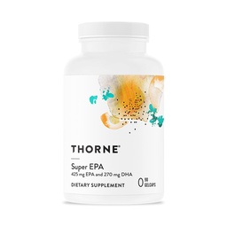 THORNE - Super EPA - Supplément d'huile de poisson Omega-3 avec EPA et DHA provenant de poissons d'origine durable - Soutient la santé cérébrale, cutanée, articulaire et cardiaque* - Certifié en troisième partie - Sans gluten et sans lait - 90 Softgels