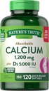 Nature's Truth Calcium 1200 mg Plus Vitamin D3 5000 IU Supplements, 120 Count (Pack of 3)