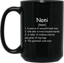 Noni Noun Coffee Mug (Black) - Noni Definition Mug - Gift For Noni - Birthday Gifts For Noni - Noni Gifts - Mothers Day Gift - Christmas Gifts 15oz